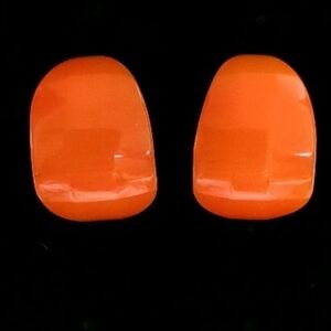 Vintage Acrylic Orange Post Earrings